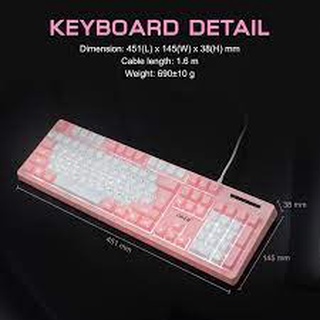 OKER USB Keyboard OKER (KB-911) Pink