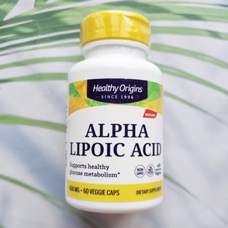 Alpha Lipoic Acid กรดอัลฟาไลโปอิก 600 mg 60 Capsules (Healthy Origins) สาร ALA Universal Antioxidant