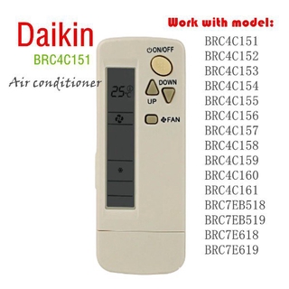 รีโมตคอนโทรลเครื่องปรับอากาศ สําหรับ daikin BRC4C151 BRC4C158 BRC4C160 R71FUV1 BRC7EB518 BRC7EB519 BRC7E618 BRC7E619 BRC7C64W