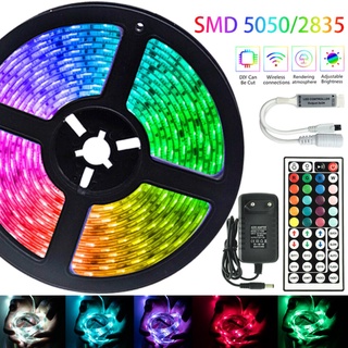 สายไฟ Led Rgb 5050 2835 ริบบิ้น 12 โวลต์ยืดหยุ่น 5 เมตร 10 เมตร 15 เมตรสําหรับตกแต่งห้องนอน