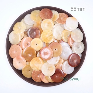 Jade หยกน้ำผึ้ง รูปทรงโดนัท 55mm หนา-6mm