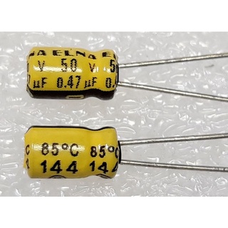 Elna RC2 0.47uf 50v (ราคา10ตัว) capacitor ตัวเก็บประจุ คาปาซิเตอร์ ขนาด 4×7 มม mm