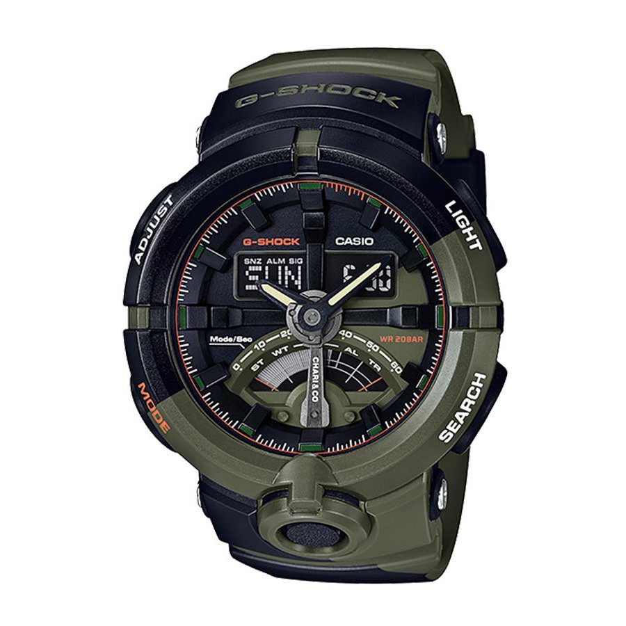 Casio G-shock นาฬิกาข้อมือผู้ชาย สายไนล่อน รุ่น GA-500K-3 CHARI&amp;CO LIMITED EDITION - สีดำ/เขียว