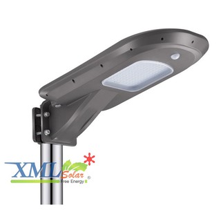 โคมไฟถนนโซล่าเซลล์ สีเทา 1200 lumens+Motion sensor (แสง ขาว ) โคมไฟพลังแสงอาทิตย์ ไฟโซล่าเซลล์