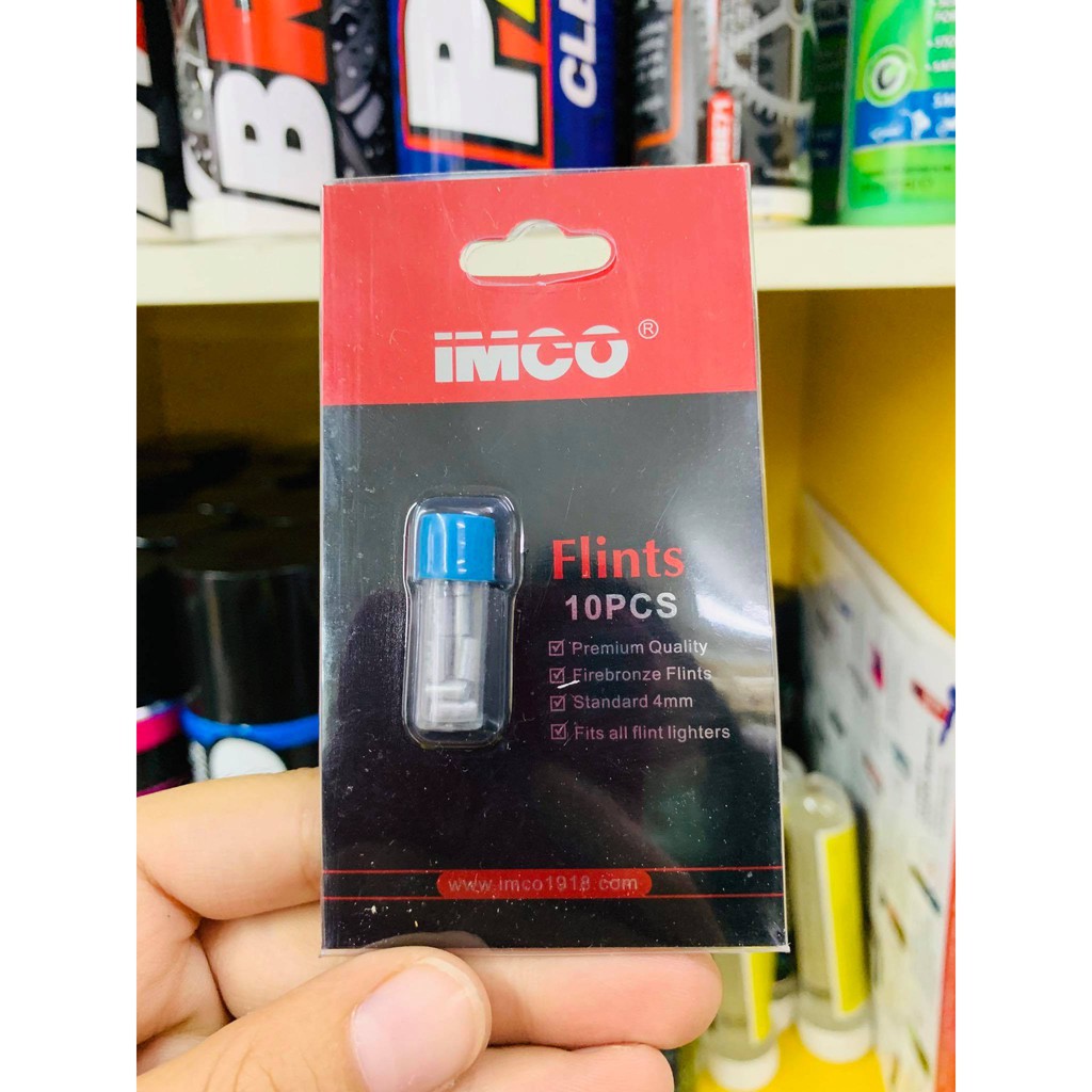 ถ่านไฟแช็ค เม็ดไฟแช็ค 10 pcs Original IMCO Flints Stones สำหรับเบนซินไฟแช็กเปลี่ยน Dispenser ไฟแช็คเกอร์ Fire Starter