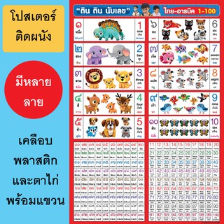 โปสเตอร์เพื่อการศึกษา(ของแท้โดยกระทรวงศึกษา) พัฒนาความจำได้อย่างดี มีหลายแบบให้เลือก 80*50cm.