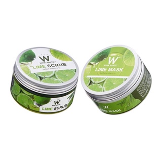 LIME SCRUB &amp; LIME MASK วิงค์ไวท์ สครับมะนาว &amp; มาส์กมะนาว 1 แถม 1 ได้ทั้งสครับและมาส์ก