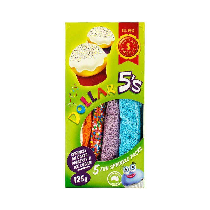 DOLLAR SWEETS DOLLAR 5'S 125GM (SPRINKLES)