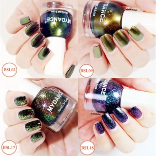 ยาทาเล็บ สีทาเล็บ กากเพชร กริตเตอร์ เมทัลลิค galaxy MYDANCE 10ML.