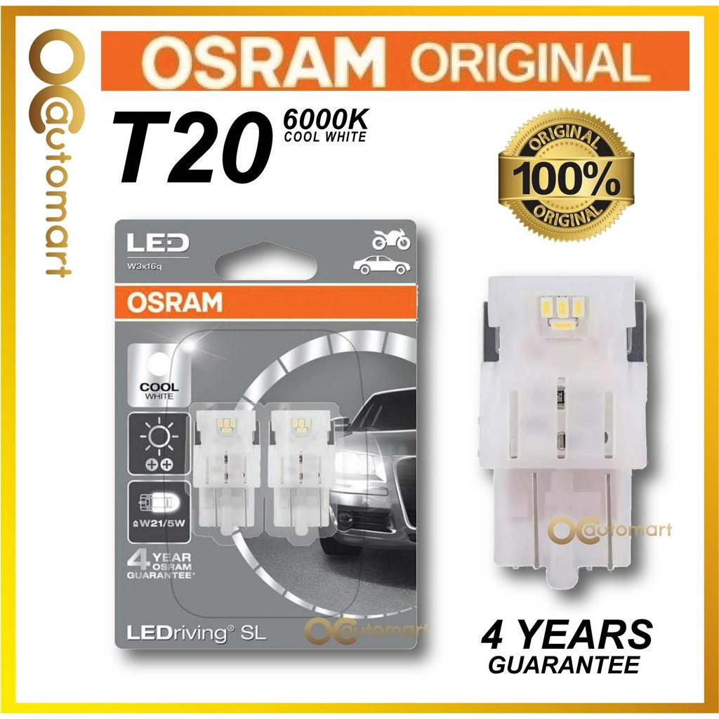 OSRAM LEDriving SL LED W21/5W 6000K Cool White (Twin) W3x16q 7716CW-02B ชุดติดตั้งเพิ่มเติม T20 12V 
