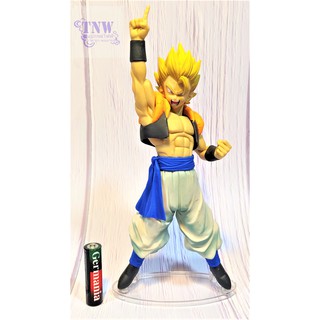 [ มือสอง งานแท้ ญี่ปุ่น ] Gogeta โกจิต้า ชูมือ ขนาด 11"-12" ฐานน้ำเงิน และ ใส ดราก้อนบอล Dragonball (ของแท้) Banpresto