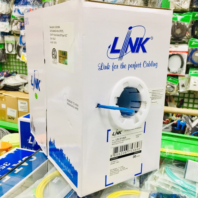 US-9106A UTP Cable Cat6 305m. Link สายแลน แคท6 ความยาว 305 เมตร ออกใบกำกับภาษีได้