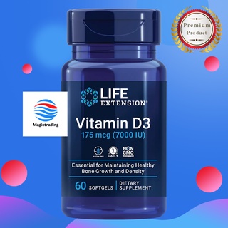 Life Extension Vitamin D3 175 mcg (7000 IU) / 60 Softgels