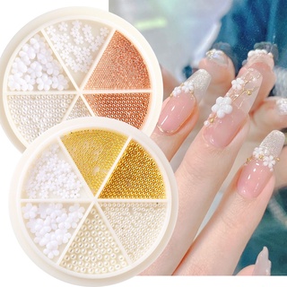 Mama Nail ลูกปัดเพชรเทียม พลอยเทียม รูปดอกไม้ 3D สีเงิน สีโรสโกลด์ สําหรับตกแต่งเล็บ 1 ล้อ