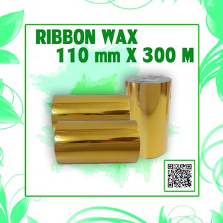 หมึกพิมพ์บาร์โค้ด (Ribbon Wax) ขนาด 110 มม. X 300 เมตร จำนวน 10 ม้วน