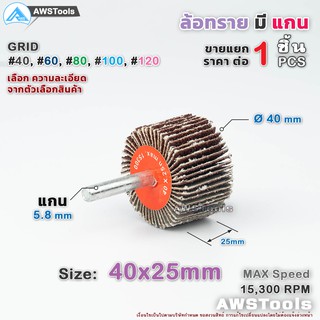 Keenness ล้อทรายมีแกน ขนาด 40x25mm จำนวน 1 ชิ้น เลือกความละเอียดในตัวเลือกสินค้า