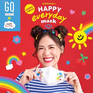 ♚♦✈[HP0081] Happy Everyday Mask x GQ | แมสก์ผ้า GQ ลาย Happy Everyday