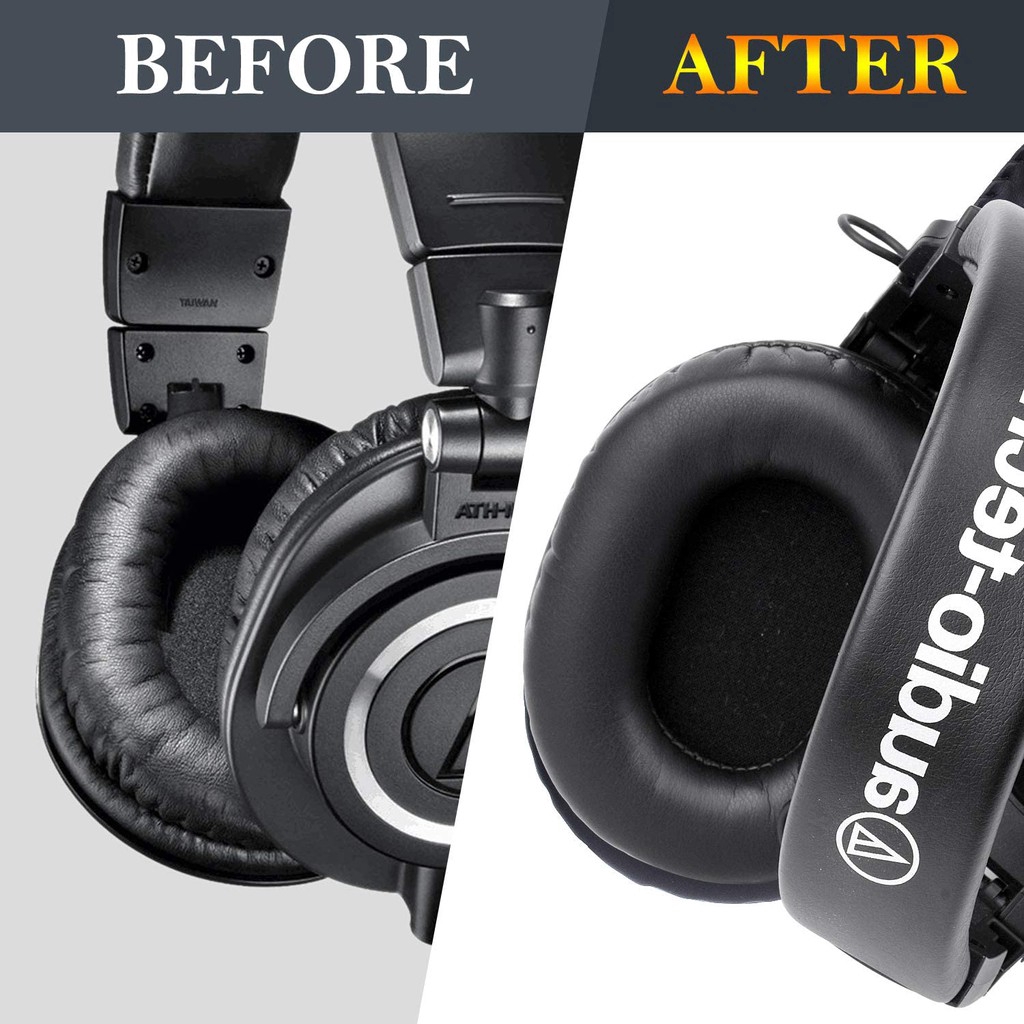Professional ATH M-Series Ear Pads For Audio Technica M50x /M50 /M50xBT /M50RD /M40X /M30x /M20x /MSR7 Headphones Replacement Earpads