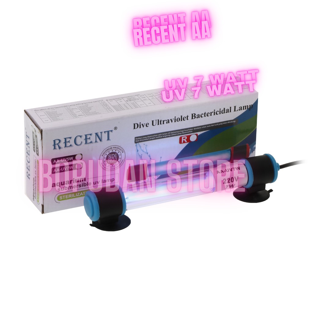 7 วัตต์ Submersible UV โคมไฟ Aquarium Pond Aquascape RECENT AA 7W Aquascape Limited Edition