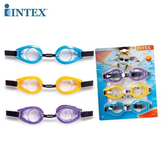 INTEX แพ็ค 3 ชิ้น แว่นตาดำน้ำ Kids Play Goggles Pack 3 แว่นตาว่ายน้ำ แว่นตาดำน้ำเด็ก แว่นตากันน้ำ  รุ่น 55612