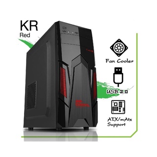 ATX CASE (NP) CUBIC RHINO (BLACK/RED) ประกัน 7D