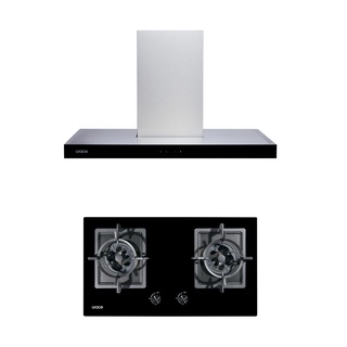 GRACE เครื่องดูดควัน G.90-NB และ เตาแก็ส G.2 Glass-G (N)