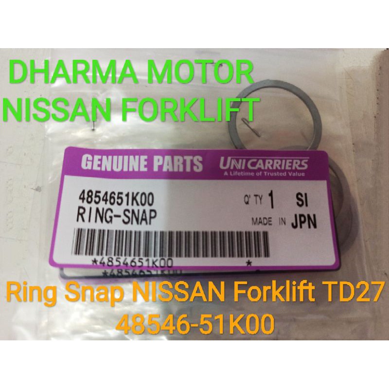 แหวน Snap NISSAN รถยก TD27 ชิ้นส่วน UNICARRIERS ดั้งเดิม 48546-51K00