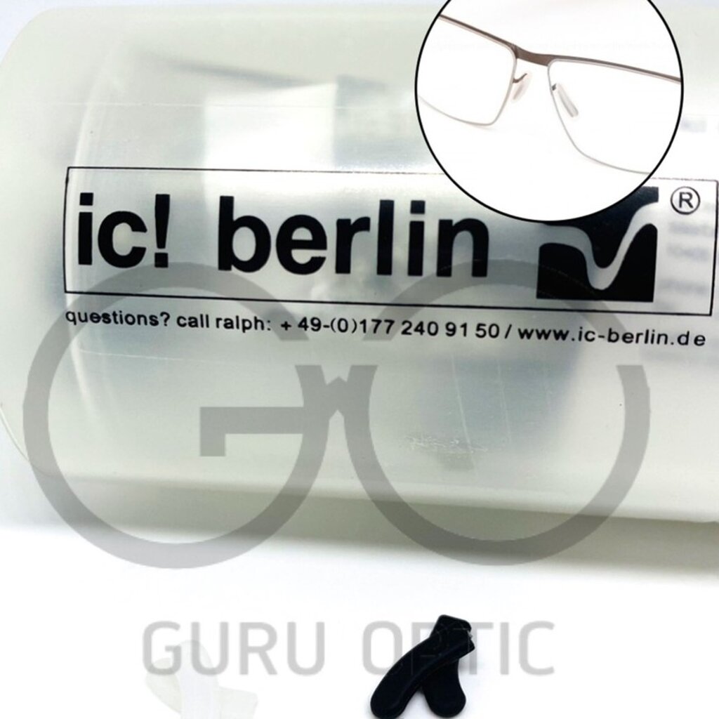 แป้นจมูก ic berlin แบบโค้ง เสียบแกน อะไหล่แว่นตา