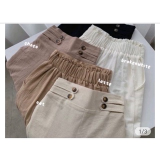 Afi - EC - EC - Highwaist กระดุมคู่ Culottes (4 ปุ่ม)