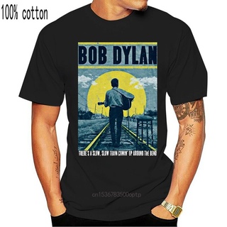 เสื้อยืดวงดนตรีBob DYLAN รถไฟช้า มาพบกับ The Bend OFFICIAL MERCHall size