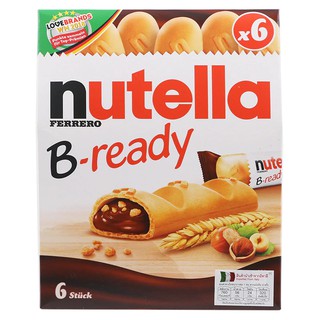 นูเทลล่าเวเฟอร์สอดไส้ช็อกโกแลตฮาเซลนัต 132กรัม Nutella Wafers Filled with Hazelnut Chocolate 132g.