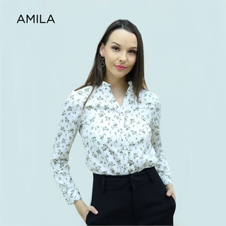 AMILA Blouse AM-B826 แขนยาว IGPU21-7