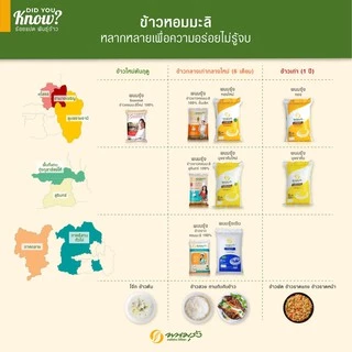 พนมรุ้ง ข้าวหอมมะลิสุรินทร์ 100% ขนาด5 กก. จำนวน 4 ถุง