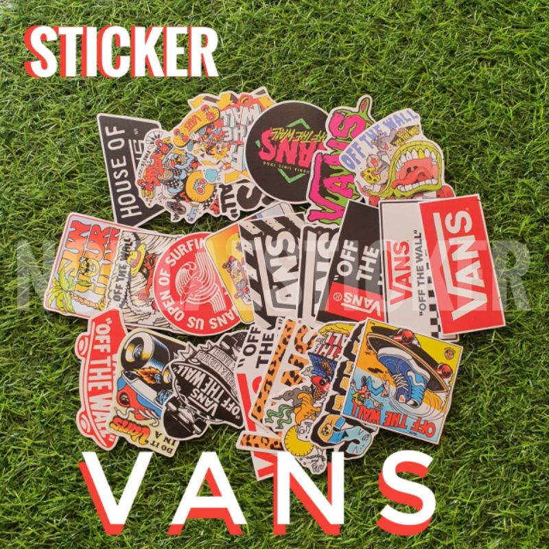 Stickers Vans Vans สติ๊กเกอร์ตกแต่งทั่วไปเคลือบด้านกันน้ำกันรอยอย่างดี