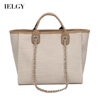 IELGY womens simple canvas large capacity korean style casual shoulder bag