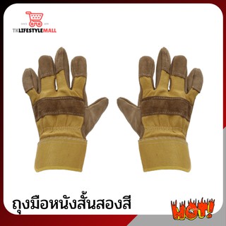 ถุงมือหนังสั้นสองสี NASH รุ่น DT0524-75