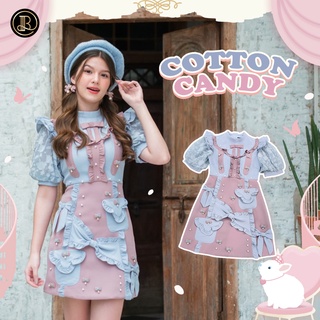 BLT BRAND การันตีเสื้อผ้าแบรนด์แท้ มินิเดรส สีม่วงชมพู COTTON CANDY เป็นงานหลุด QC อ่านรายละเอียดก่อนสั่งซื้อนะค่ะ