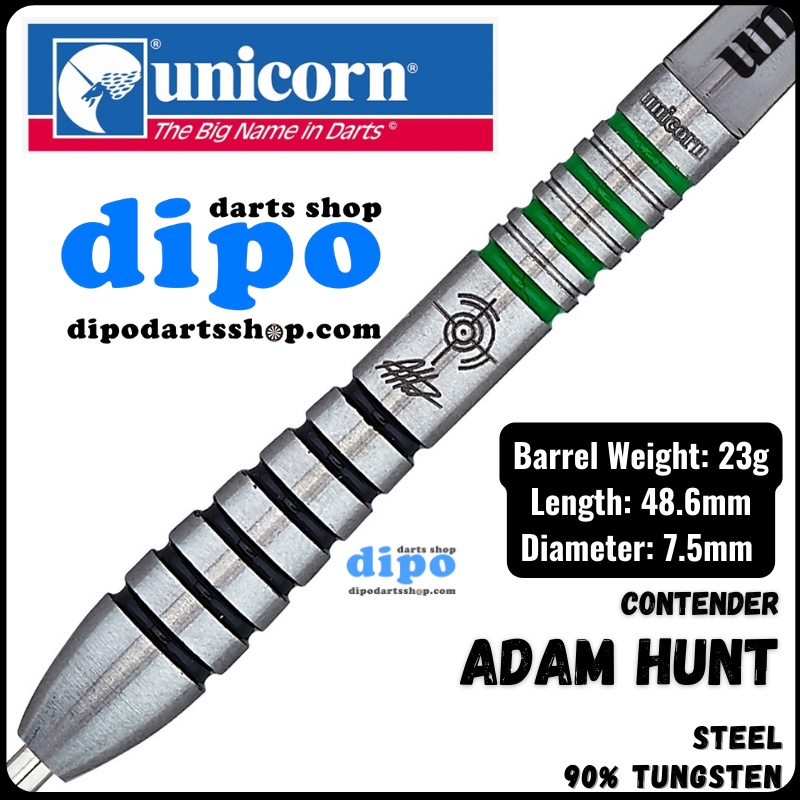 UNICORN Steel Darts - Adam Hunt (Contender 90% Tungsten Natural)