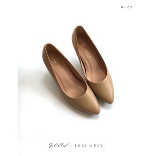 EARL GREY รองเท้าหนังแกะ รุ่น Jill Heel in Nude