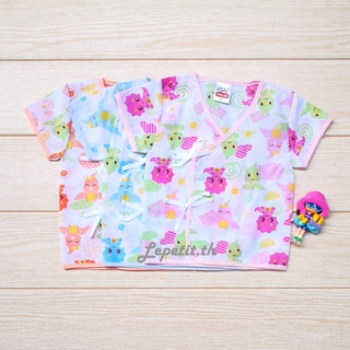เสื้อผูกหน้าเด็กแรกเกิด ผ้าป่าน ซักแล้วนิ่มมาก ใส่สบาย ไม่ระคายเคืองผิวเด็ก