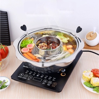 หม้อ HOTPOT (30 CM)  MULTI FUNCTIONAL หม้อสเตนเลส กะทะชาบู หม้อไฟแบบหมุนได้ หม้อสุกี้ สำหรับทำสุกี้ ชาบู หม้อหม่าล่า