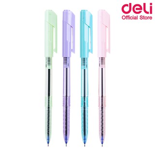 Deli Q03036 Ball point pen ปากกาลูกลื่น หมึกน้ำเงิน ขนาด 0.7mm คละสี 1 แท่ง สุดคุ้ม ปากกา ปากกาเขียนดี อุปกร์เครื่องเขียน