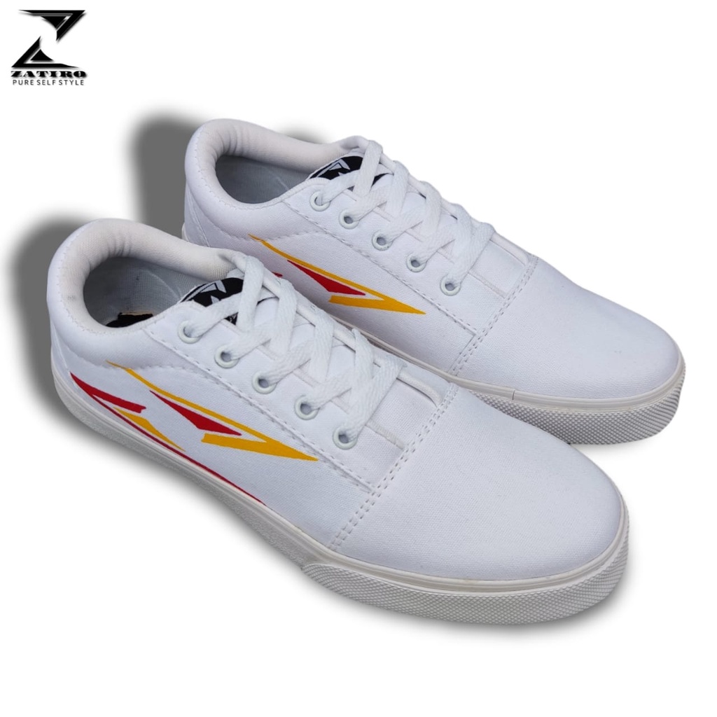 Putih HITAM รองเท้าลําลองผู้ชายผู้หญิง ESTETIC FULL WHITE BLACK PLAIN WHITE WHITE ANTISOOL DT รองเท้