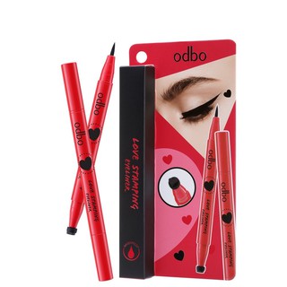 (ใช้โค้ด INCM8L3 ลด 50% สูงสุด 50 บาท)  อายไลเนอร์ เมจืก ปั้มหัวใจ 2 หัว โอดีบีโอ ODBO LOVE STAMPING EYELINER #OD353
