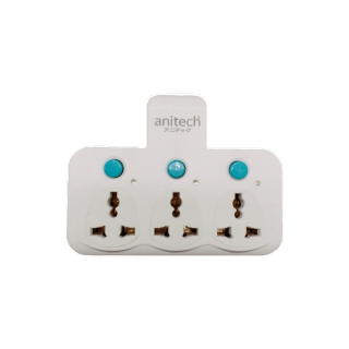 Anitech แอนิเทค Adapter Plug ปลั๊กไฟ ปลั๊กแปลง ปลั๊กเพิ่มช่อง ปลั๊ก 2ขา รุ่น H121 By_JD_store