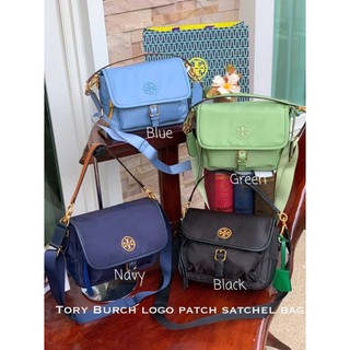 Tory Burch logo patch satchel bag