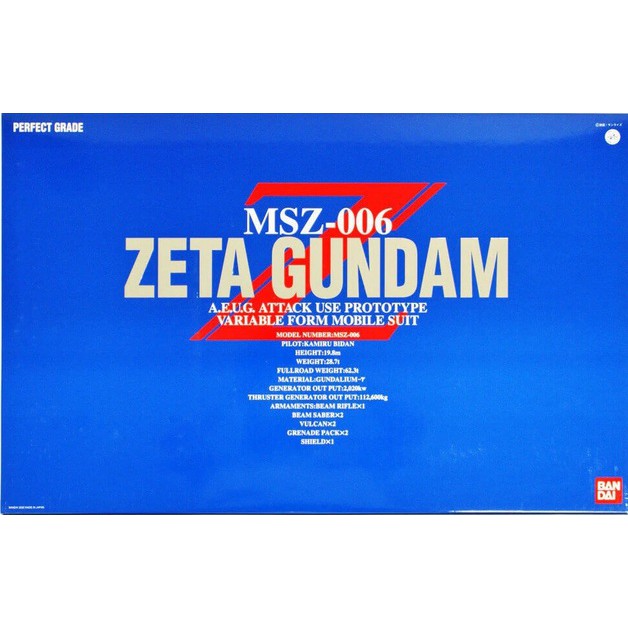 Bandai PG MSZ 006 Zeta GUNDAM : 10 ByGunplaStyle