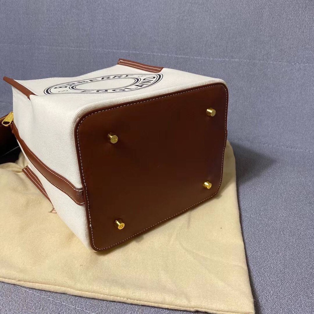 burberry small penny logo tote bag