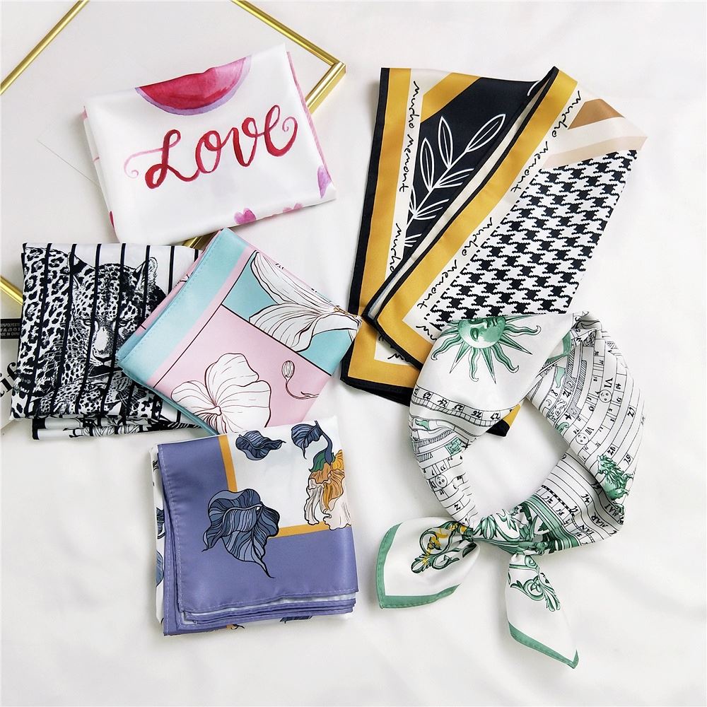 Long Narrow scarf Fashion silk neckerchief used as twilly scarf Hair