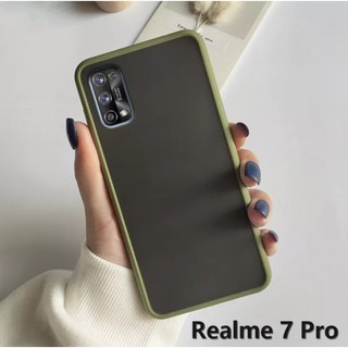 [ส่งจากไทย] เคสกันกระแทก Case Realme 7Pro ปุ่มสีผิวด้าน ขอบนิ่มหลังแข็งเคสโทรศัพท์ เรียวม